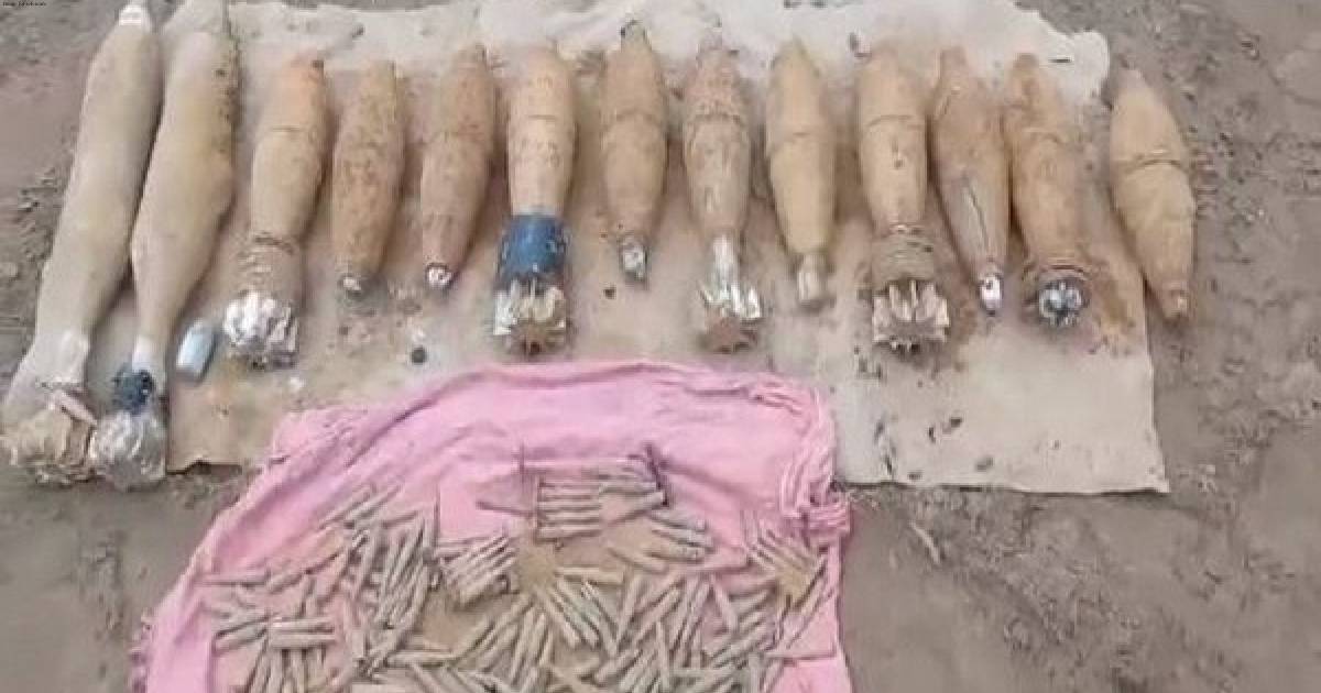 Jammu: Arms, ammunition recovered during road excavation in Akhnoor